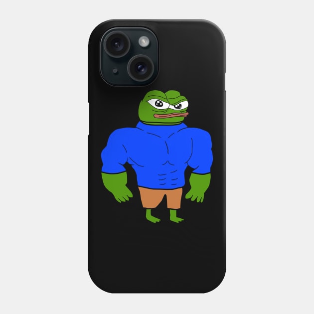 Swole Pepe Buff Apu Phone Case by Lean Mean Meme Machine