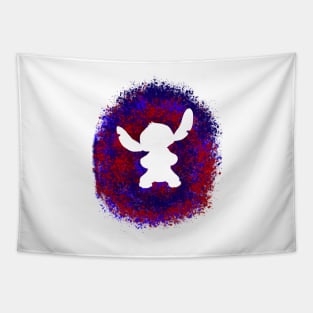 Cute Alien Inspired Silhouette Tapestry