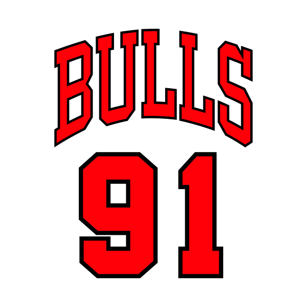 Dennis Rodman 91 Jersey by mubays