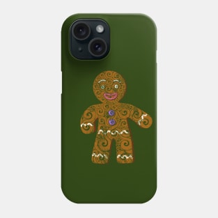 Swirly Gingerbread Man Phone Case