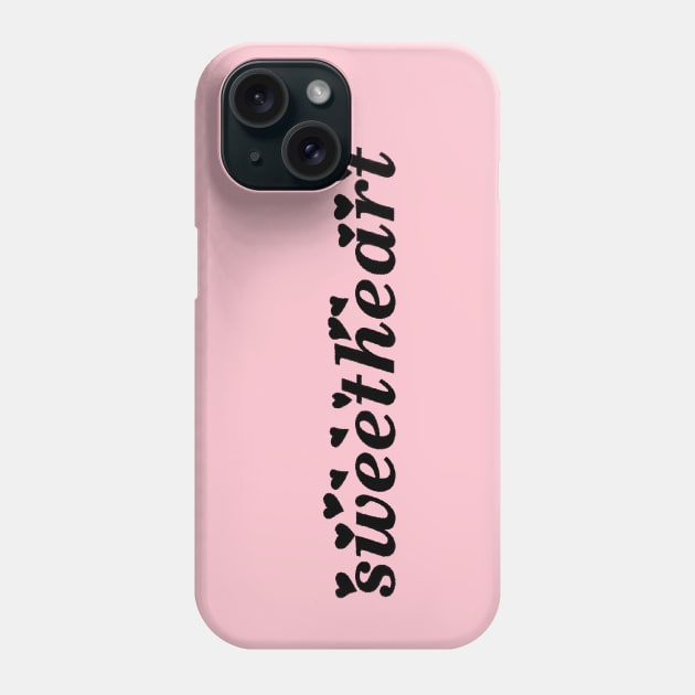 Black Sweetheart Phone Case by bandsnthings