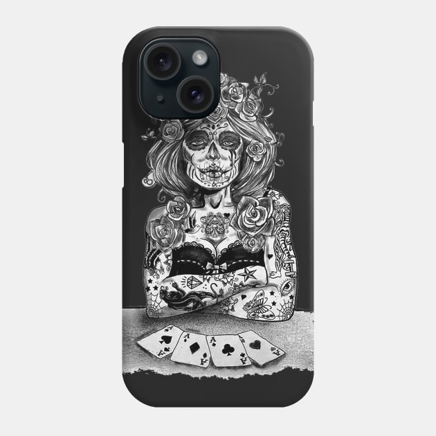 LUCKY IN LIFE NOT IN LOVE Phone Case by Acez_ink