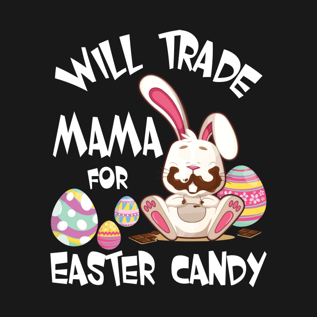 Bunny Eating Chocolate Will Trade Mama For Easter Candy Eggs by Cowan79