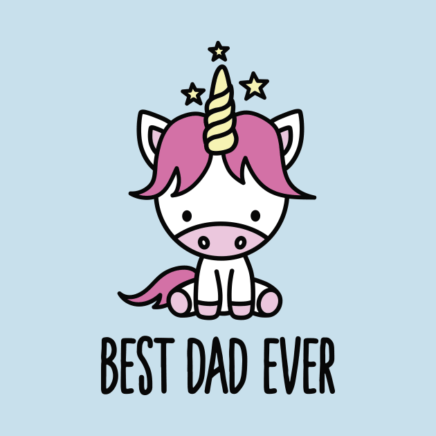 Best dad ever cartoon unicorn daddy father's day gift idea by LaundryFactory