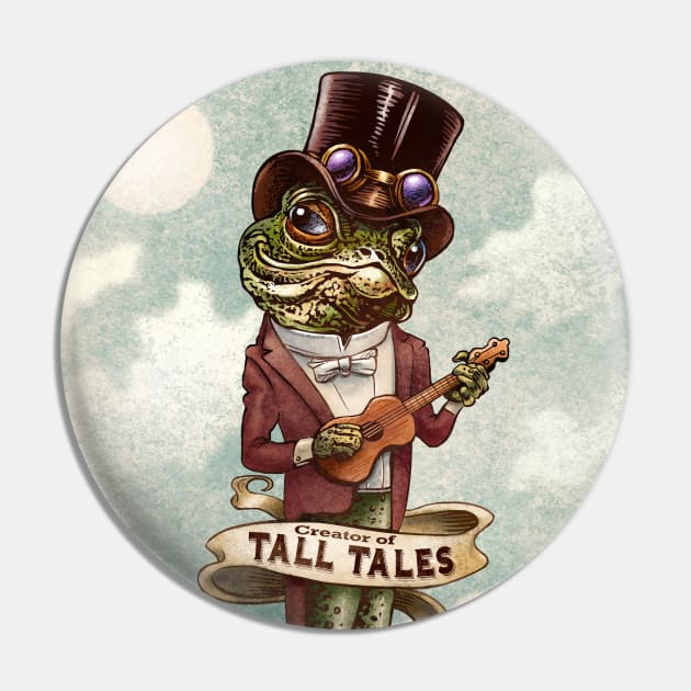 Steampunk Ukulele Frog Pin by UkuleleJim