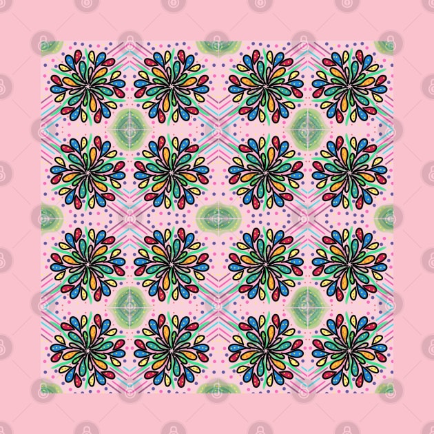 COLORFUL RAINDROPS WITH GEOMETRIC SHAPE PATTERN by FLOWER_OF_HEART