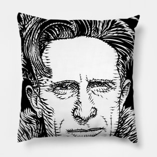 MARCEL DUCHAMP ink portrait Pillow