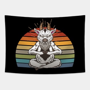 Namaste Yoga Meditation Goat Tapestry