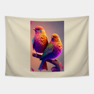 Paradise Bird - Geometric bird design for the environment Tapestry