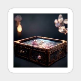 Antique Jewelry Box Vintage Magnet