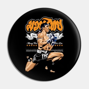 Muay Thai Wai Kru Kickboxing Born to Fight Pin