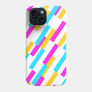 Diagonal Rectangle Pattern - Light Neon Phone Case