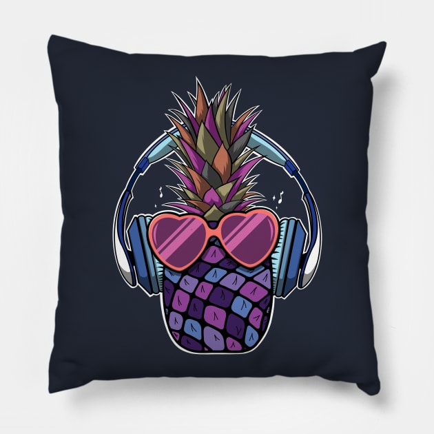 Cool Pineapple Vibes Pillow by ArtDiggs