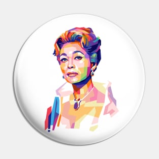 Mommie Dearest Popart Portrait Pin