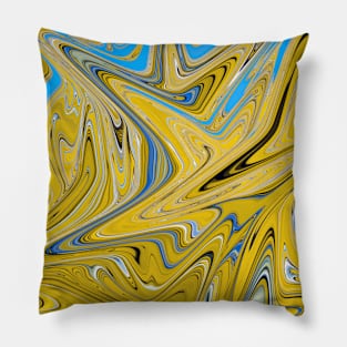 Yellow waves Pillow