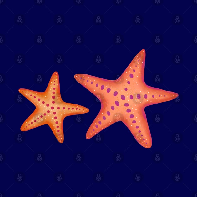 Starfish in coral by CalliLetters