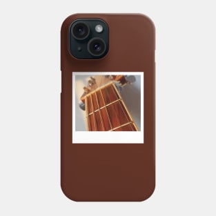 photo of the neck of an acoustic guitar Phone Case