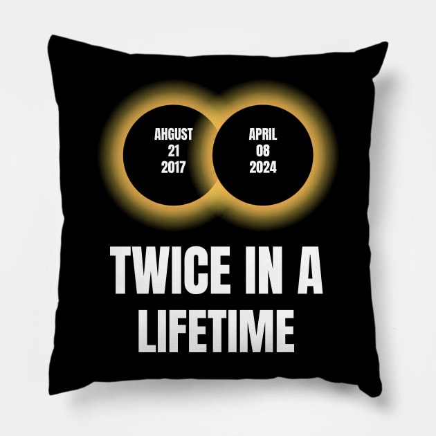 Twice In A Lifetime Total Solar Eclipse Pillow by Peter smith