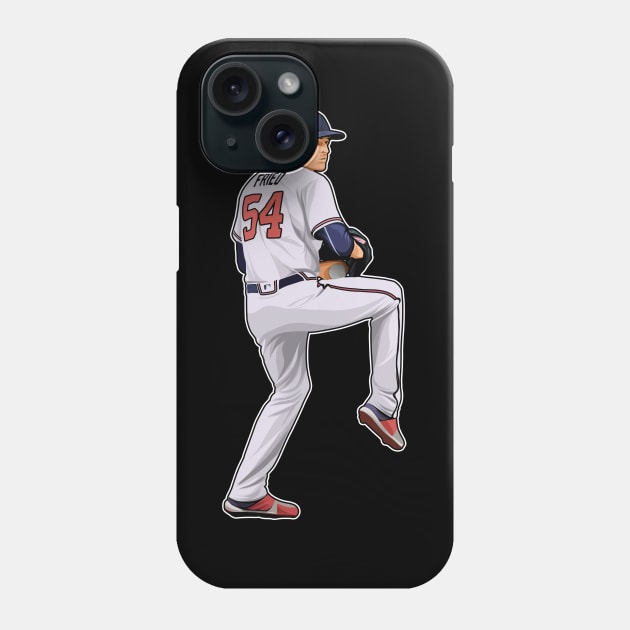 Max Fried #54 Pitches Phone Case by RunAndGow