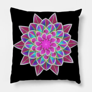 3d lotus mandala Pillow