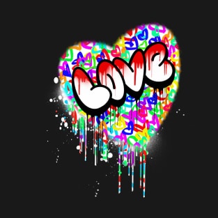 Graffiti Love Heart T-Shirt