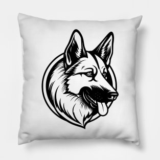 German Shepard Dog Logo Pillow