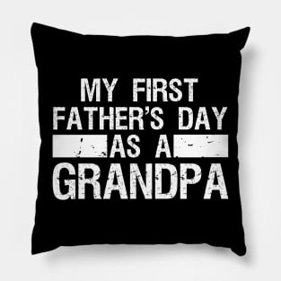 Mens My First Father's Day As a Grandpa Funny Father's Day Pillow