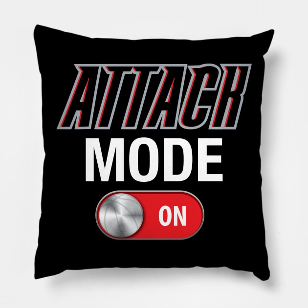 ATTACK MODE TEE Pillow by TABRON PUBLISHING