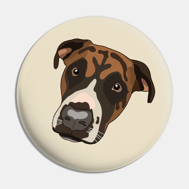 Boxer Dog Pin by crankycranium