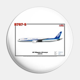 Boeing B787-9 - All Nippon Airways (Art Print) Pin