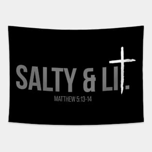 Salty & Lit. | Christian | Faith | Cross Tapestry