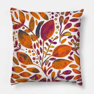 Watercolor foliage - autumn Pillow