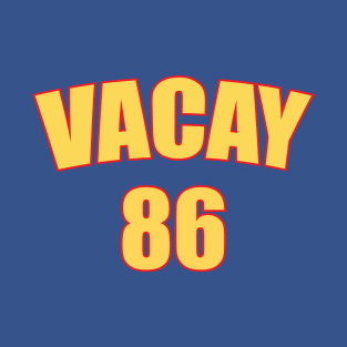 Vacay 86 Yellow Blue Generic Logo Game Grumps Meme T-Shirt