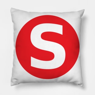 Letter S Big Red Dot Letters & Numbers Pillow