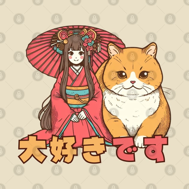 Japanese cat Retro anime Neko by Japanese Fever