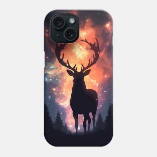 Nature Deer and Galaxy Cosmos Phone Case