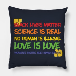 Science Is Real Black Lives Matter Pillow