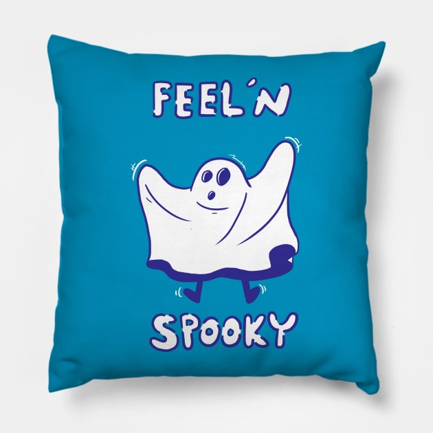 Feeli'n Spooky Pillow by JenjoInk