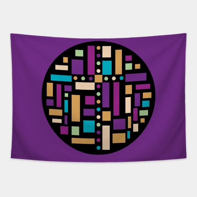 Stained Glass Window Circles 31 Tapestry by Bellewood222