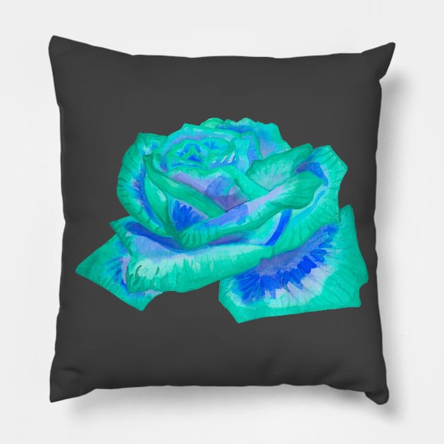 Acid rose flower Pillow by deadblackpony