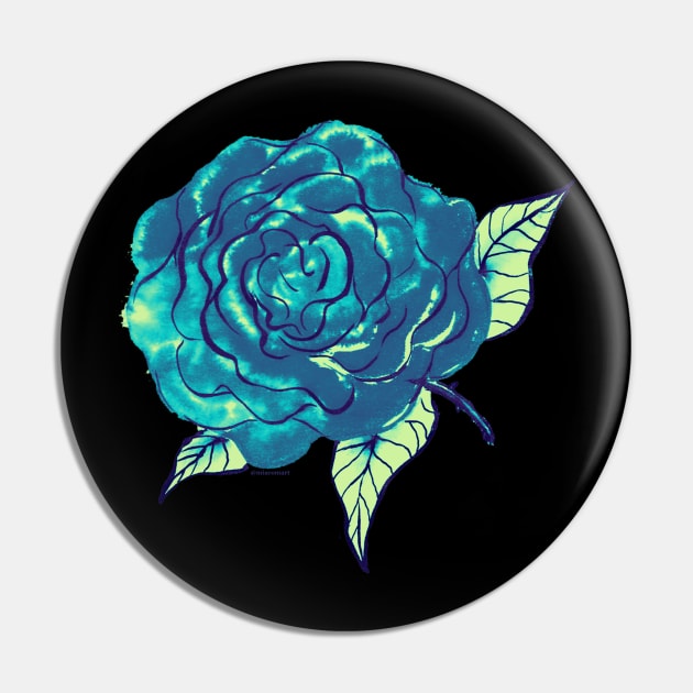 Blue Rose Pin by miacomart