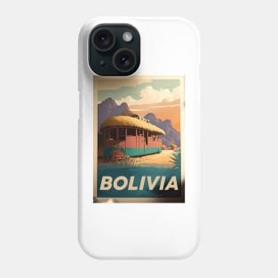 Bolivia Hut Vintage Travel Art Poster Phone Case