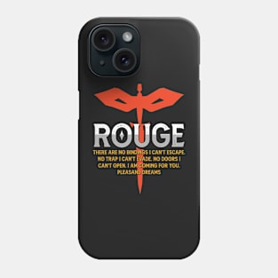 Rouge Tabletop Class Pen and Paper DnD Gift Phone Case