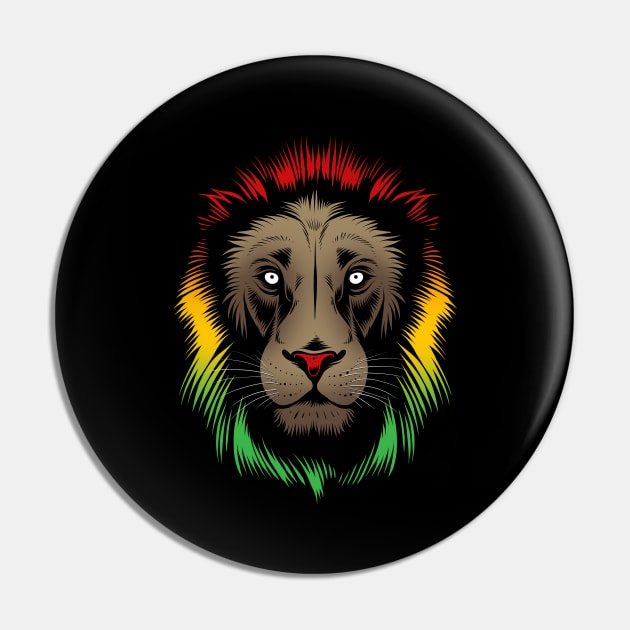 Lion Reggae Pin by CyberpunkTees