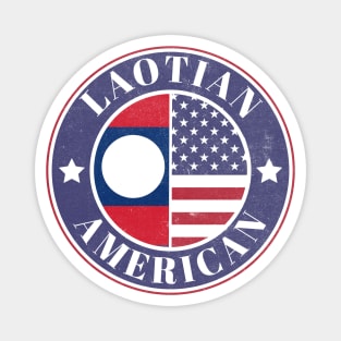 Proud Laotian-American Badge - Laos Flag Magnet