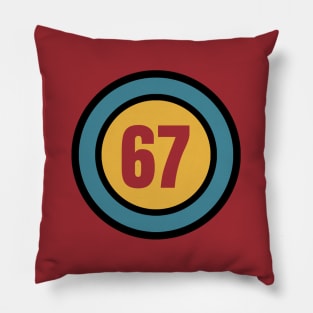 The Number 67 - sixty seven - sixty seventh - 67th Pillow