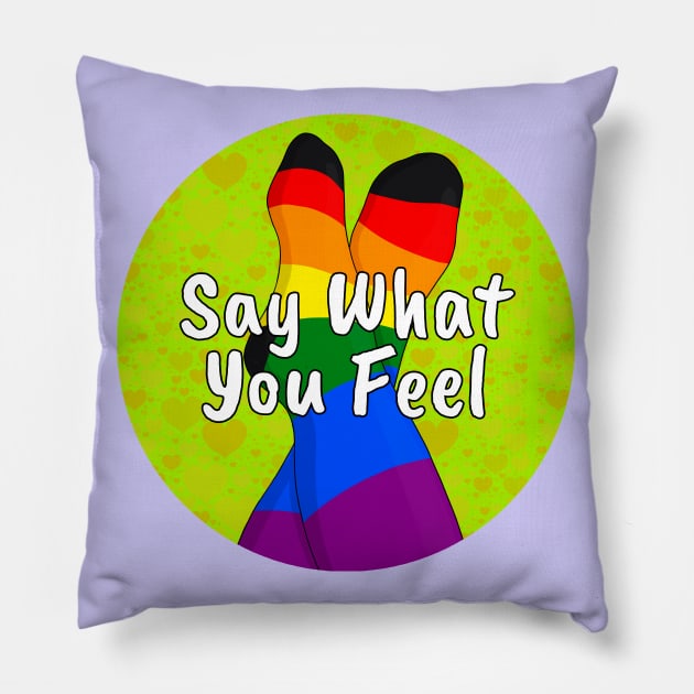 Say What You Feel Pillow by DiegoCarvalho