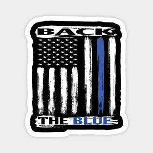 Show Police Support Thin Blue Line Back the Blue American Flag Gifts Magnet