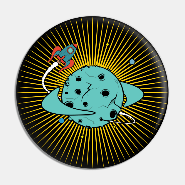 Space Cadet In Orbit Pin by RRMStudios