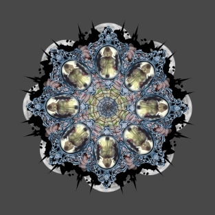 blue ghost in the mirror mandala T-Shirt